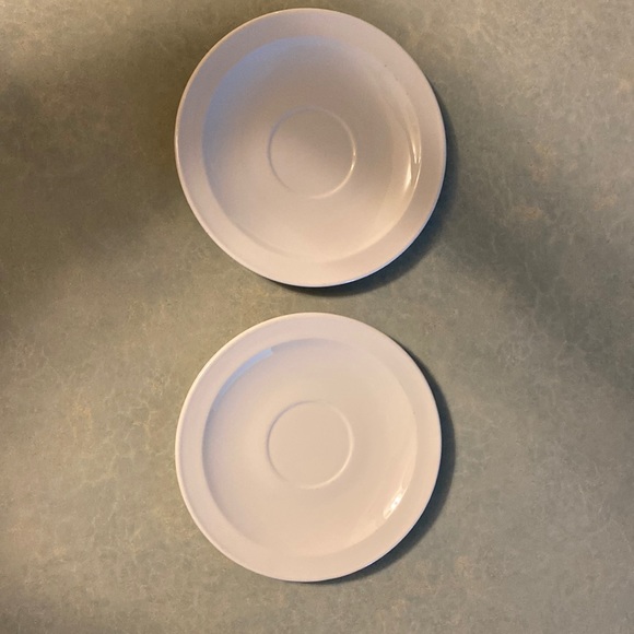 Mini White Glass Bowl and Plate Set - Picture 2 of 5